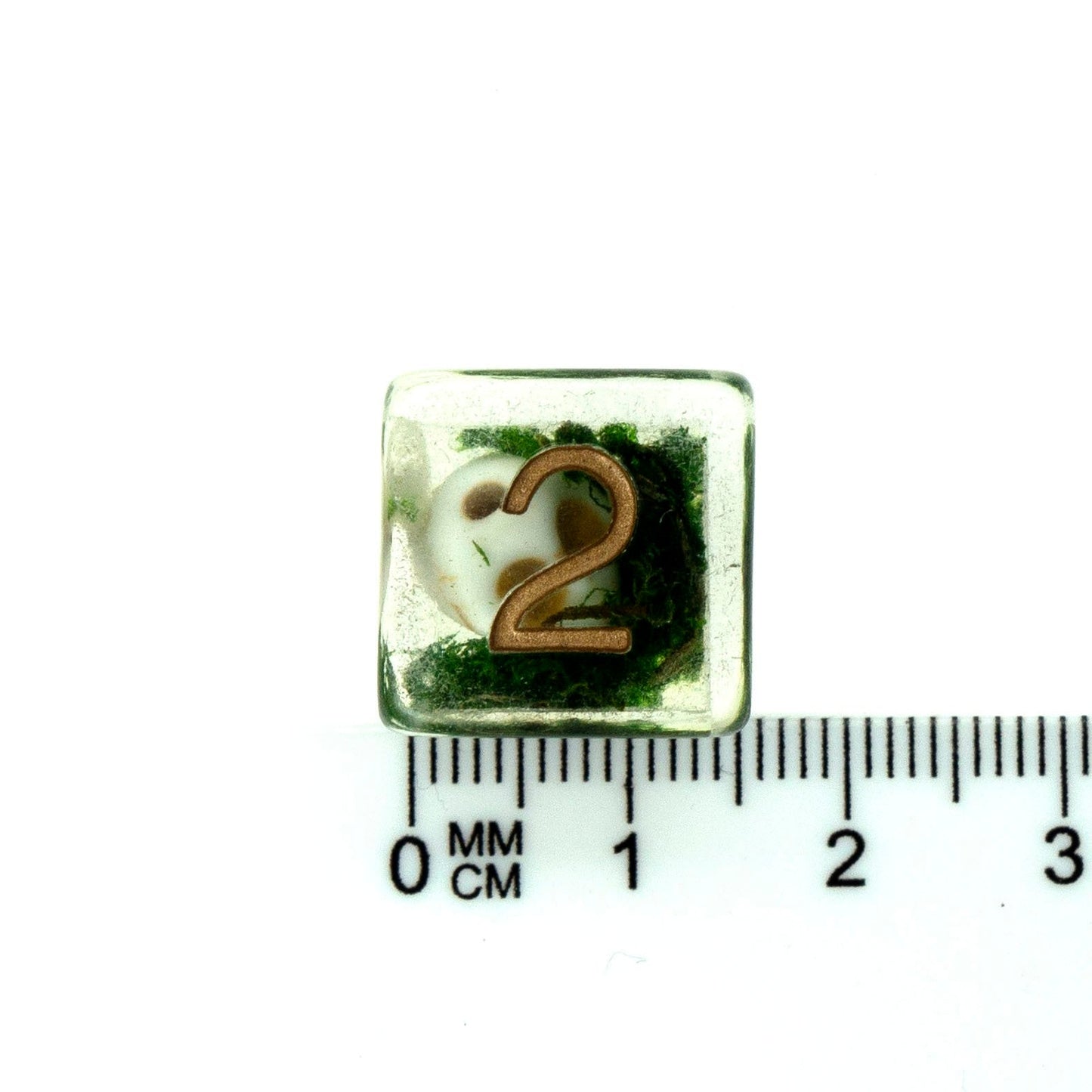 7 Dice Poly Set - SKULL - Green Moss