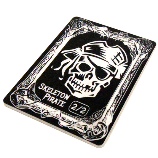 Acrylic Token - Pirate Skeleton 2/2 - White (Black)