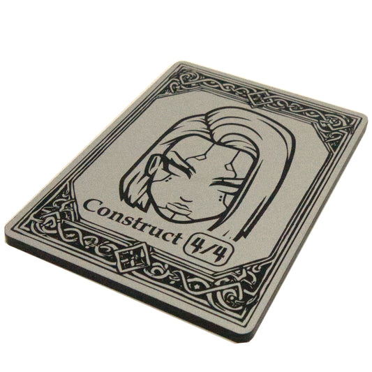 Acrylic Token - Construct 4/4 - Black (Silver)