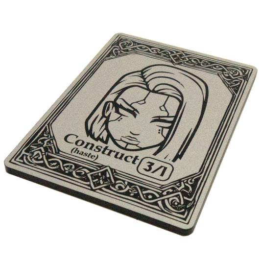 Acrylic Token - Construct 3/1 H - Black (Silver)