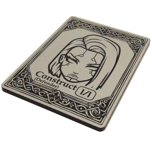 Acrylic Token - Construct 1/1 D - Black (Silver)