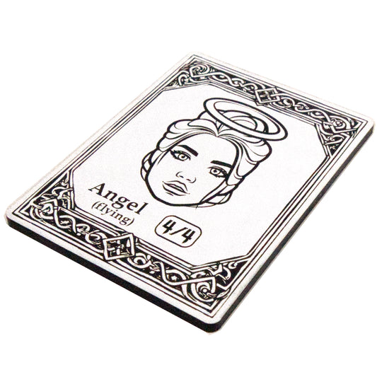 Acrylic Token - Angel 4/4 F - Black (White)