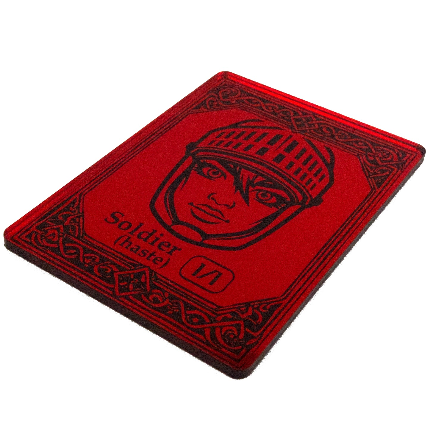 Acrylic Token - Soldier 1/1 H - Mirror Red