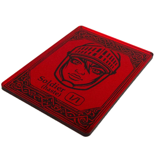 Acrylic Token - Soldier 1/1 H - Mirror Red