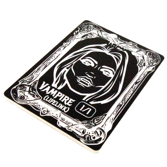 Acrylic Token - Vampire 1/1 L - White (Black)