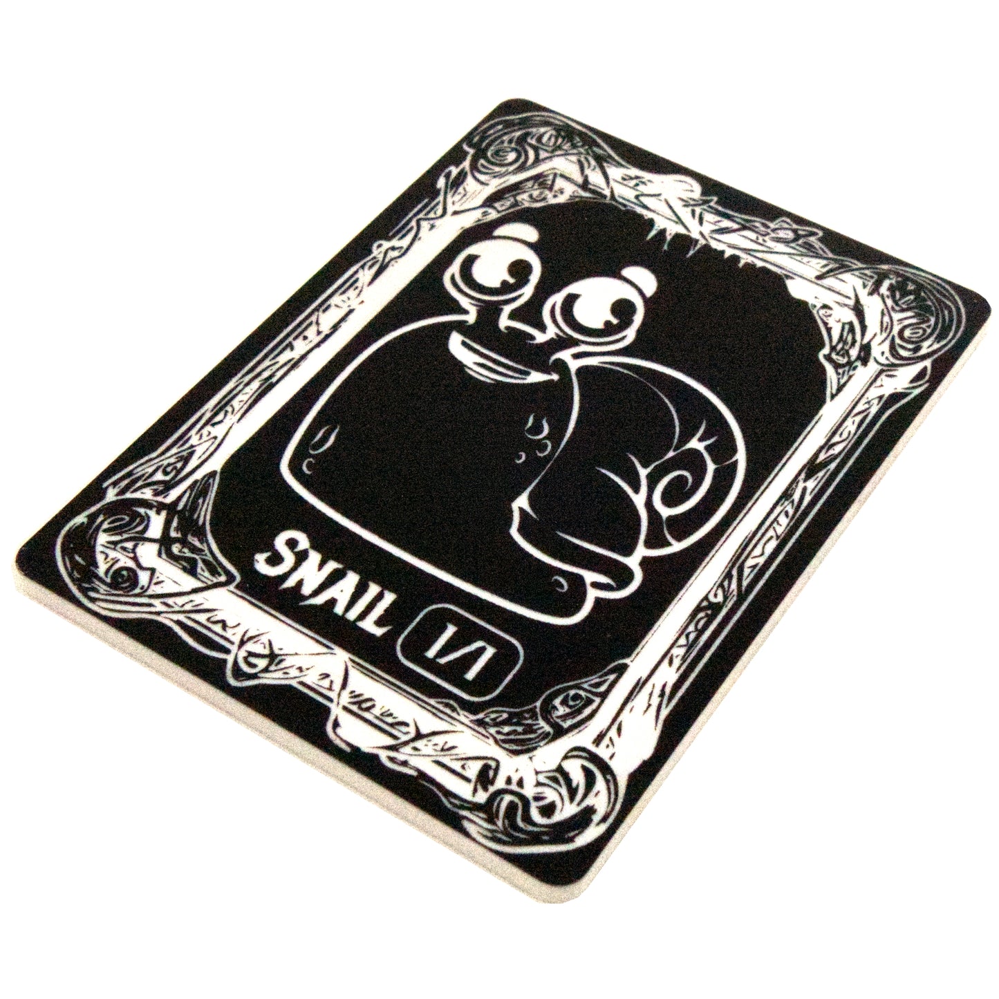 Acrylic Token - Snail 1/1 - White (Black)