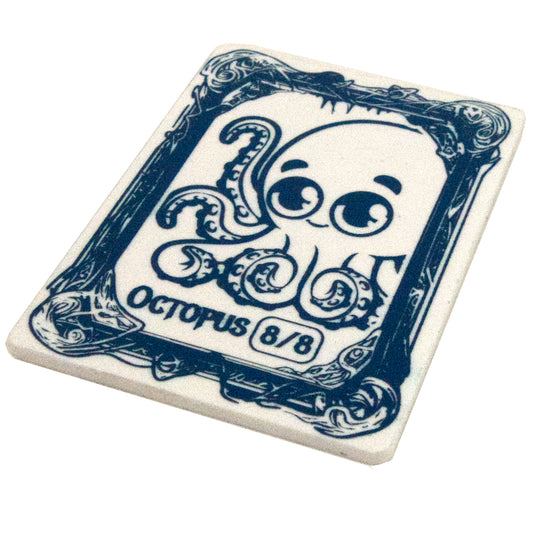 Acrylic Token - Octopus 8/8 - White (Blue)