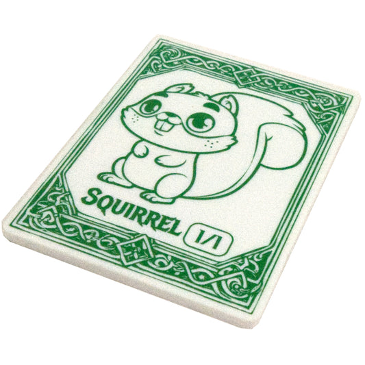 Acrylic Token - Squirrel 1/1 - White (Green)