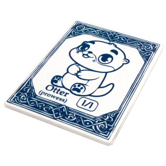 Acrylic Token - Otter 1/1 P - White (Blue)