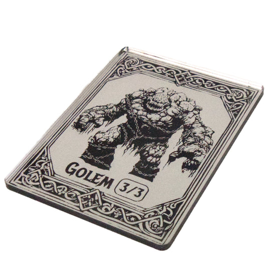 Acrylic Token - Golem 3/3 - Mirror Silver
