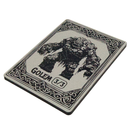 Acrylic Token - Golem 3/3 - Black (Silver)
