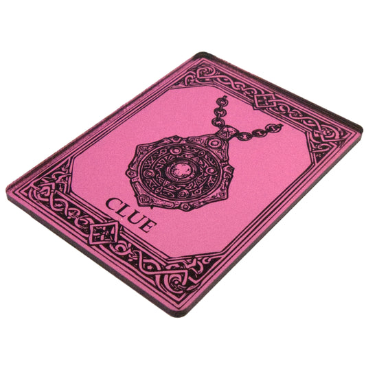 Acrylic Token - Clue - Mirror Pink