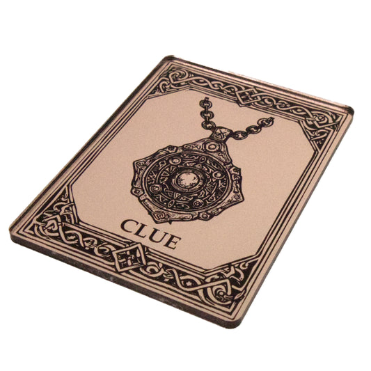 Acrylic Token - Clue - Mirror Rose Gold