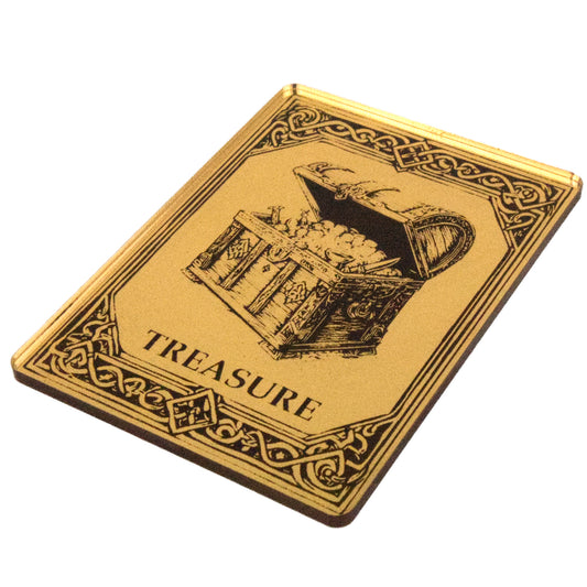 Acrylic Token - Treasure - Mirror Gold