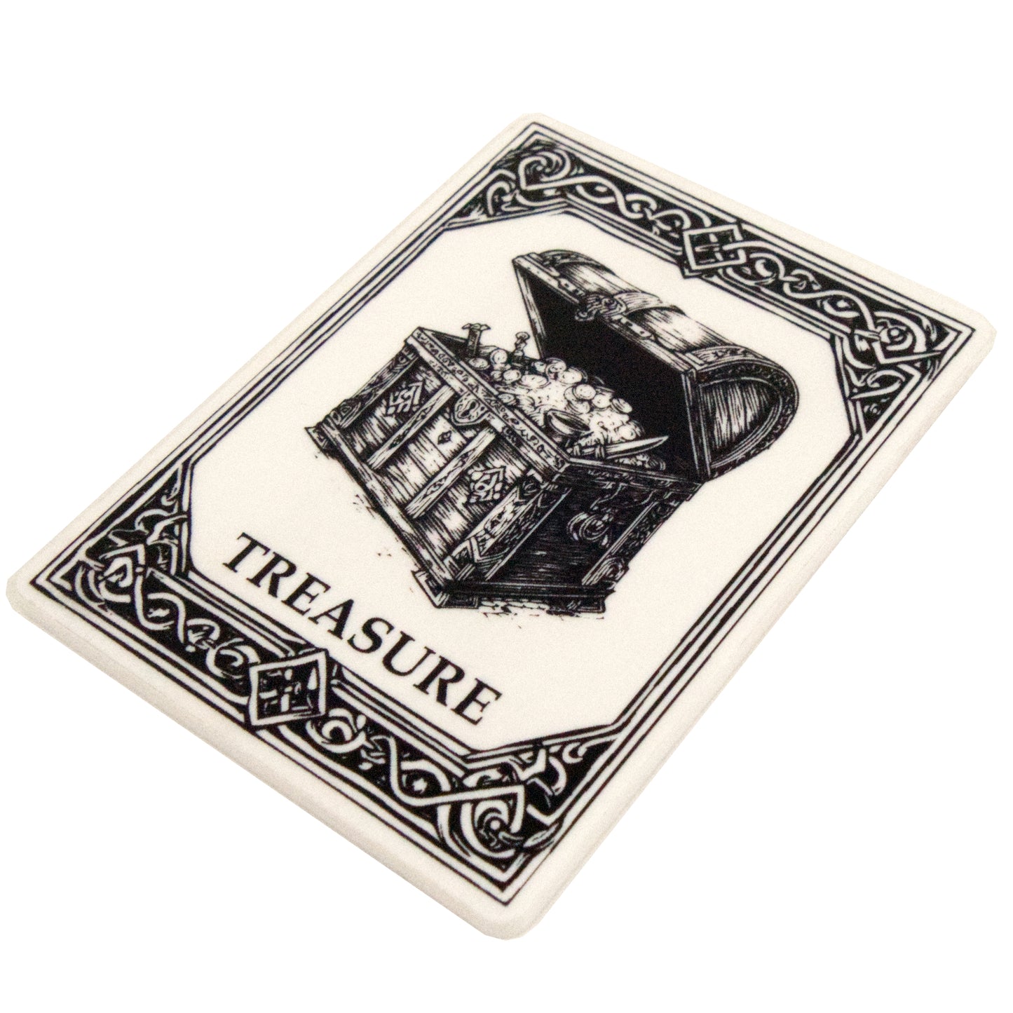 Acrylic Token - Treasure - White (Black)