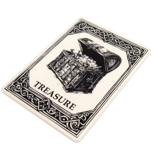 Acrylic Token - Treasure - White (Black)