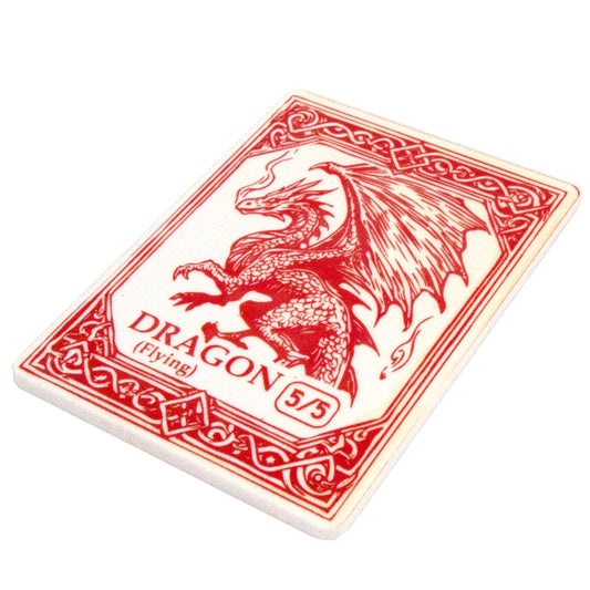 Acrylic Token - Dragon 5/5 - White (Red)