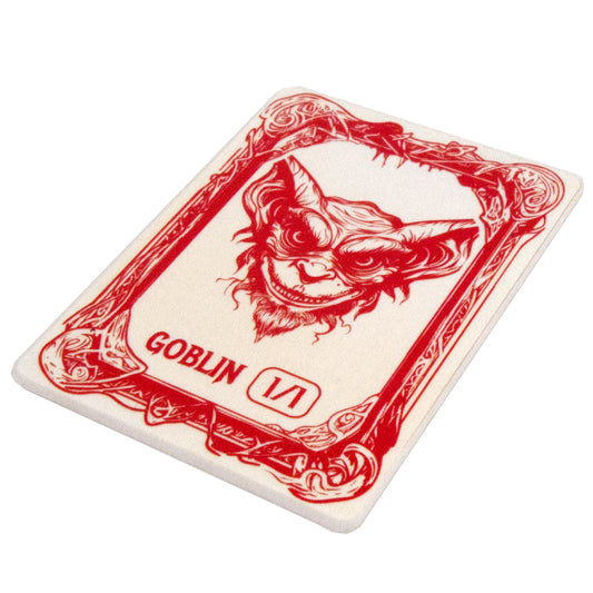 Acrylic Token - Goblin 1/1 - White (Red)