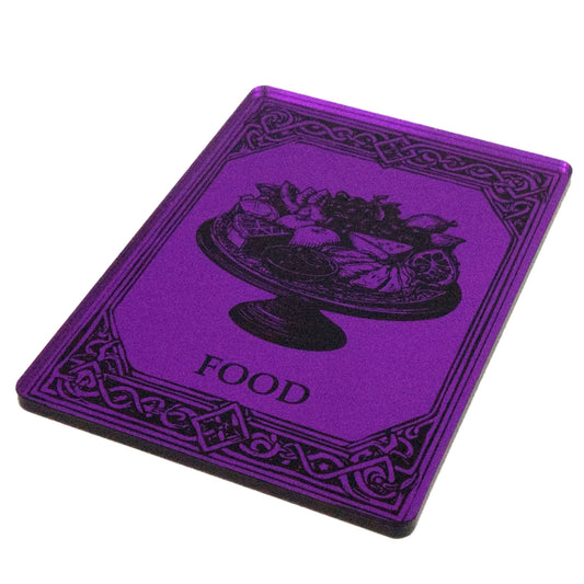 Acrylic Token - Food - Mirror Purple