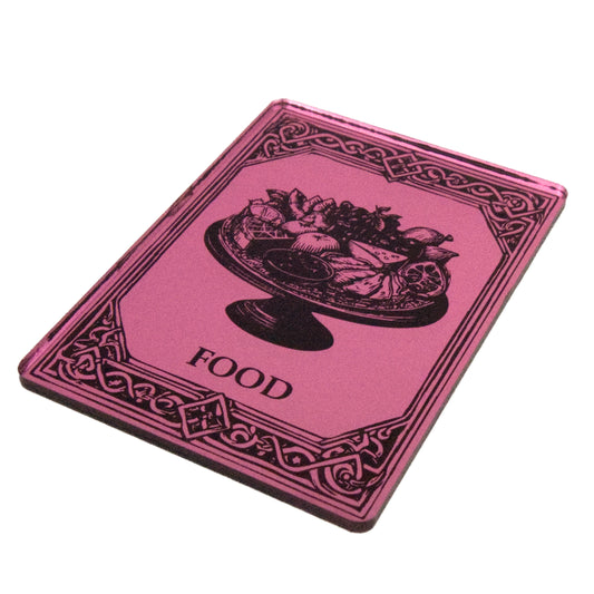 Acrylic Token - Food - Mirror Pink
