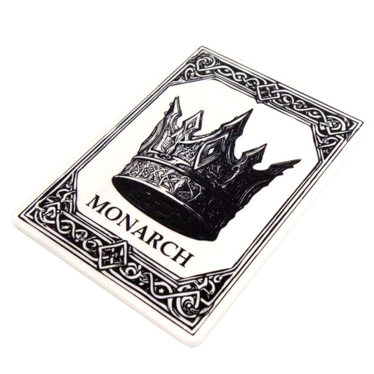 Acrylic Token - Monarch - White (Black)