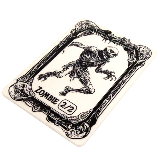 Acrylic Token - Zombie 2/2 - White (Black)