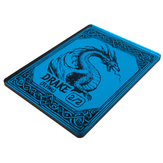 Acrylic Token - Drake 2/2 F - Mirror Light Blue