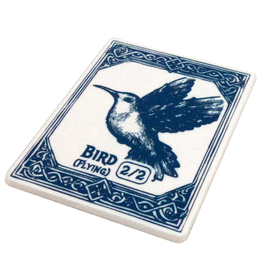 Acrylic Token - Bird 2/2 F - White (Blue)
