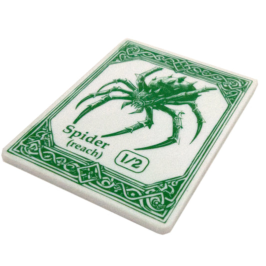 Acrylic Token - Spider 2/1 R - White (Green)