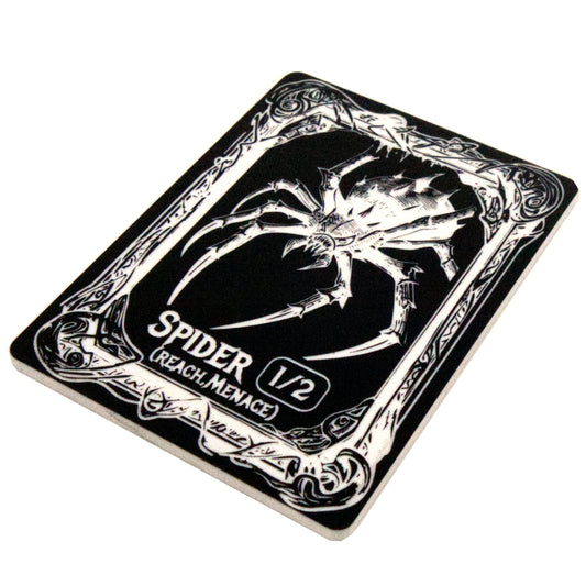 Acrylic Token - Spider 1/2 R M - White (Black)