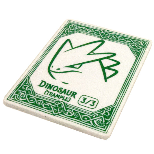 Acrylic Token - Dinosaur 3/3 T - White (Green)
