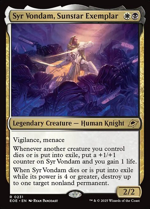Syr Vondam, Sunstar Exemplar (Commission)